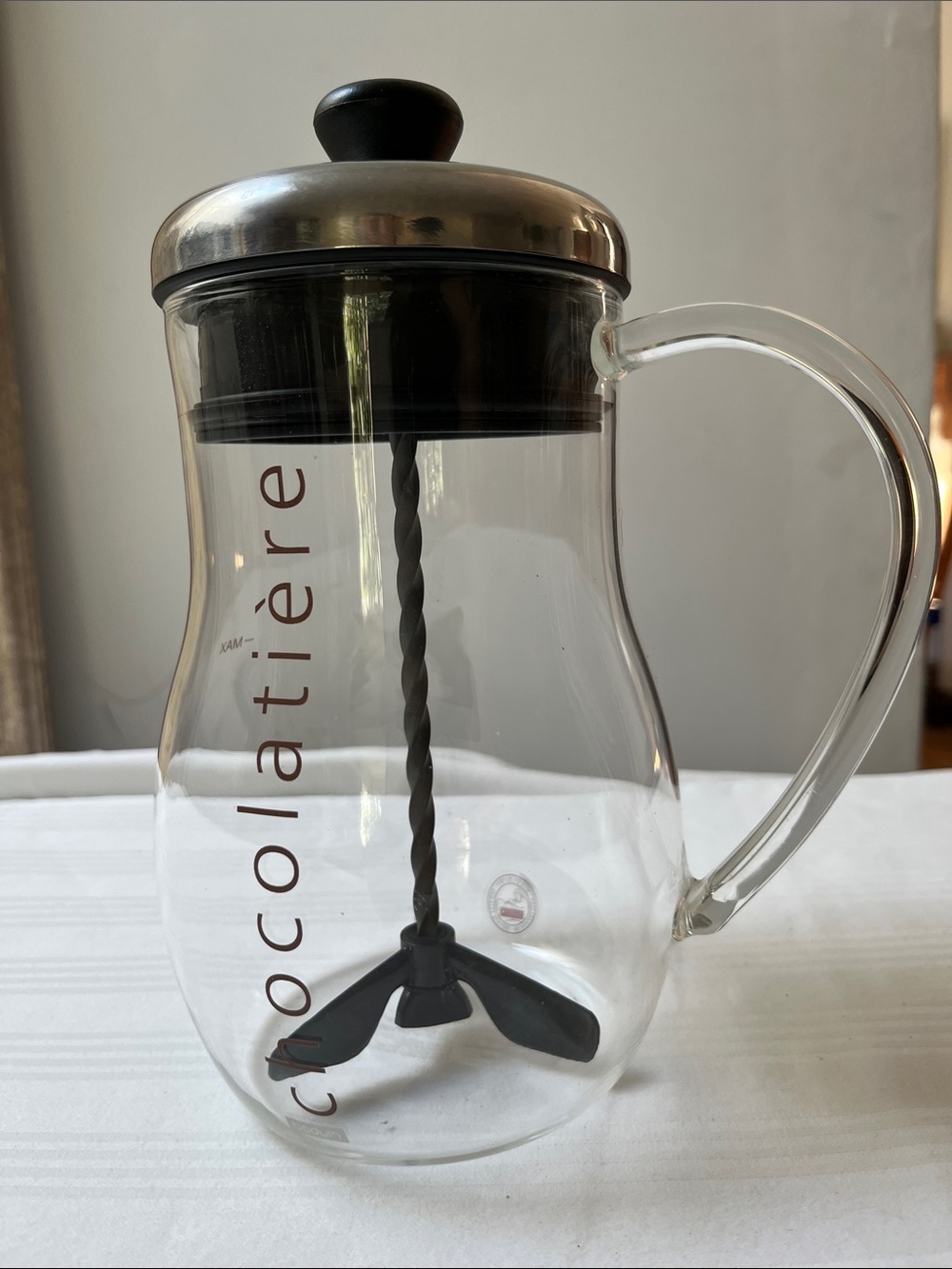 Vintage Bodum Chocolatiere Glass Hot Chocolate Maker & Frother 1L